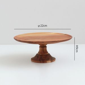 Support à gâteau rond en bois pour mariage, fête, dessert et comptoir de boulangerie - Product Image 1