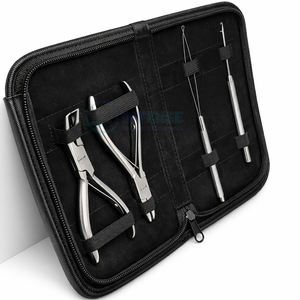 Kit de Herramientas de Instalación de Extensiones de Cabello de Acero Inoxidable, 4 Piezas, Dos Pinzas, Aguja de Bucle, Herramienta de Extracción, Ligero y Reutilizable para Salón - Product Image 2