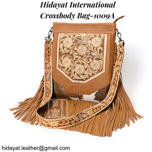 Sac à main de luxe pour femme en cuir de vachette de qualité supérieure, fait main, avec franges en poils naturels et sacs détachables - Product Image 3