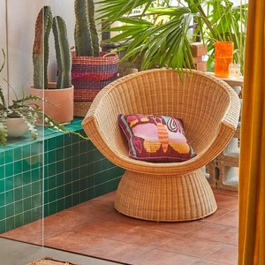 Chaise en rotin confortable pour la lecture et la détente, prix abordable, style bohème, chaises de méditation et de yoga - Product Image 3
