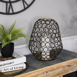 Farol Redondo de Metal Artístico, Iluminación Moderna para el Hogar, Estilo Vintage, Farol de Hierro para Velas, Duradero, Colgante, Navideño, Hecho a Mano - Product Image 3