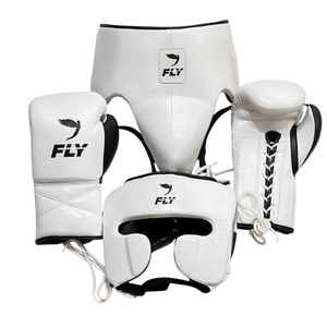 Ensemble de boxe léger professionnel OEM sur mesure en cuir de vachette véritable de haute qualité pour le sparring - Product Image 2