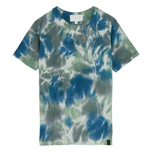Camiseta de Cuello Redondo de Alta Calidad, 100% Algodón, con Estampado Tie Dye, Logotipo Personalizado, Unisex, Manga Corta, Corte Regular, Estilo Hip Hop para Hombre - Product Image 4