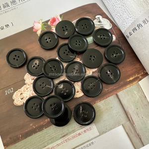 Botones de Cuerno de Búfalo Hechos a Mano, Ecológicos, Color Natural, Estilo Plano, para Decoración de Ropa, Chaquetas - Product Image 6