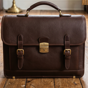 Genuine Leather Men Briefcase Laptop 14 Messenger Men's Leather Briefcase Bags Fashion Wear Briefcase Bag Unisex - Product Image 4
