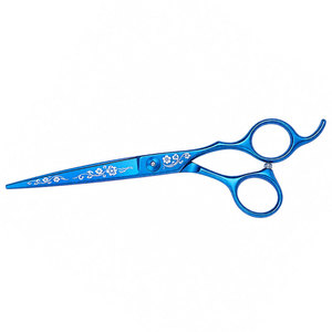 Tijeras Profesionales para Cabello Azules, Acero Inoxidable, Punta Afilada, Mango Largo de Cerámica, para Diestros, Uso en Salón, 32 Dientes - Product Image 6