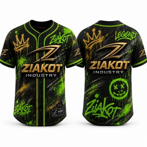 เสื้อเบสบอลผู้ชาย ZIAKOT สีดำ แขนสั้น ทรงปกติ ระบายความชื้นได้ดี ชุดกีฬา - Product Image 6