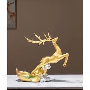 <b>Iron</b> Bottle Holder Handmade Luxury Gift for Home DecorationGolden Deer Sculpture Aluminum Farmhouse Waterproof Decorative - Product Image 3