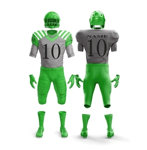 Uniformes de football américain personnalisables, imprimés par transfert thermique rouge, 100% polyester, respirants, coupe régulière, pour hommes, toutes saisons - Product Image 4