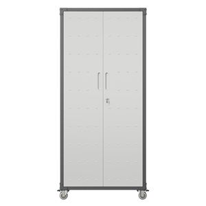 Armadio Metallico per Garage da 71 Pollici con Ruote per Organizzazione di Casa, Ufficio e Scuola, Contenitore per Attrezzi - Product Image 1