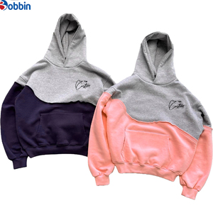Sudadera con Capucha Oversize de Impresión Digital 100% para Hombre, Sudadera Bicolor para Mujer, Ajuste Holgado con Hombros Caídos - Product Image 3