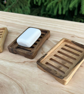 Reusable Wood <b>Soap</b> Holder Drain Design Modern Look Wooden <b>Soap</b> Holder Custom Bathroom <b>Sets</b> Simple Design - Product Image 6