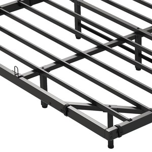 HUY GIA Modern Metal Modular and <b>Queen</b> Twin XL King Twin <b>Bed</b> Frame <b>with</b> <b>Storage</b> Shelf for Bedroom - Product Image 5