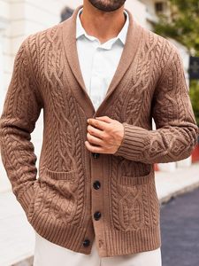 Pull en tricot d'hiver pour homme, logo personnalisé, tissu doux et chaud, manches longues, décontracté, élégant, confortable - Product Image 5