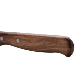 Couteaux à éplucher de cuisine avec manche en bois brun, lame plate argentée et deux rivets métalliques pour couper les légumes et les fruits - Product Image 3