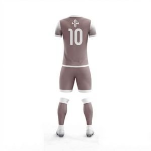 Ensemble de maillot de football pour homme, logo blanc, 100% polyester, imprimé par transfert thermique, manches courtes, respirant, séchage rapide - Product Image 3