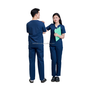 Conjuntos de DISEÑO DISPONIBLE, uniformes de hospital, tops de exfoliación médica, bata blanca para mujeres, camisas de enfermera, uniformes de manga larga, MOQ BAJO - Product Image 1