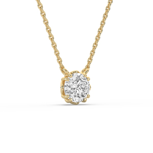 Colgante de Diamante Cultivado en Laboratorio con Certificación IGI, Corte Redondo de 1 Quilate, Plata 925, Estilo Único, Ligero, Corte Brillante, Joyería Fina para Boda - Product Image 4