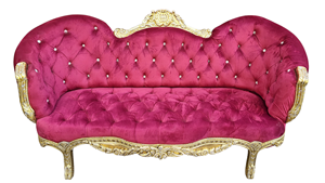 Sofá Loveseat Nupcial de Dos Plazas, Tela de Terciopelo, Estructura de Aluminio, Color y Tamaño Personalizables, Diseño Contemporáneo, para Sala de Estar o Exteriores - Product Image 3