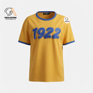 เสื้อผ้ากรีก เสื้อยืดคอกลมซิกมาแกมมาโร 22 สีเหลือง สีฟ้า ทรงปกติ ลำลอง ผู้ใหญ่ แขนสั้น - Product Image 2