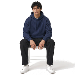 Sweat-shirt à capuche pour homme en coton molletonné premium, coupe oversize, style streetwear, avec logo personnalisé pour les marques de mode. - Product Image 5