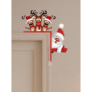 Decorazione Natalizia per Porta CIFbuy a Forma di Renna, Adesivi Murali Impermeabili per Interni/Esterni, Servizio di Ritiro Disponibile - Product Image 4