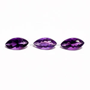 Pierre précieuse améthyste Marquise 11x11mm, bijoux faits à la main de bonne qualité, pierre précieuse naturelle en vrac en forme de Marquise, améthyste violette brésilienne - Product Image 2