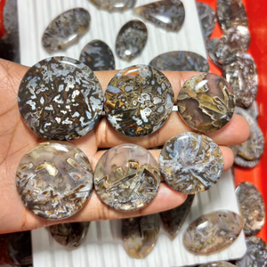 Cabujón de Ágata en Forma Mixta, Piedra Preciosa Suelta Hecha a Mano, Precio al por Mayor, 100% Natural, Buena Calidad, Joyería ASHU GEMS - Product Image 3