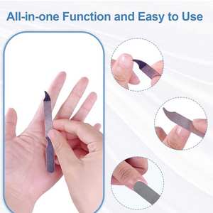 Lima de Uñas Zebra Extra Fuerte para Uñas Artificiales, Limas de Uñas de Acero Inoxidable Ultra Finas, Rectas, de Modelado Rápido y Brillo Natural - Product Image 2