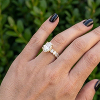 Bague de fiançailles en diamant ovale de 3 carats certifié IGI E VVS2/VS1, cultivé en laboratoire, taille brillant, pierres latérales, plaqué or, argent 925