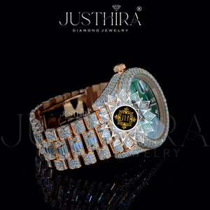 Montre à quartz RLX entièrement sertie de diamants, bracelet en alliage de 20 mm, bijoux hip-hop en moissanite, cadeau pour fiançailles, fête, mariage, anniversaire - Product Image 3