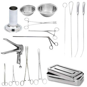 Dilation Curettage (D&C) Gynecology Set | 21-Piece Stainless Steel Forceps Curettes Speculum By Grip Surgical - Product Image 1