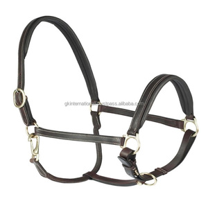 Cabestro de caballo de cuero de acabado fino de larga duración, fabricante OEM estilo Color Material personalizado cuero caballo Halter y accesorios - Product Image 1