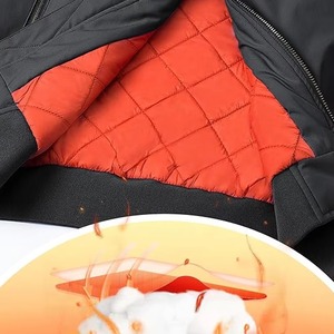 เสื้อแจ็คเก็ตบอมเบอร์สีดำสำหรับผู้ชาย คอตั้ง ซิปปิด กันลม บุด้วยโพลีเอสเตอร์ ใส่สบายๆ ในฤดูใบไม้ร่วง - Product Image 5