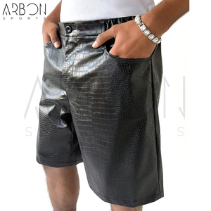 Service OEM ODM, design et tailles personnalisées confortables, fournisseur en gros, qualité supérieure, style le plus récent, shorts en cuir pour hommes - Product Image 5
