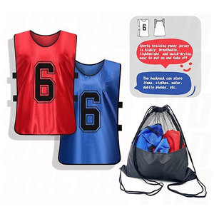 Sports Pinnies Numbered Practice Vest Pennies for Soccer Basketball <b>Training</b> Jersey <b>Bibs</b> Set Youth and Adult Teams Breathable - Product Image 2