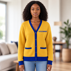 Ajoutez vos pulls personnalisés de haute qualité à col en V avec logos des universités Sigma Gamma Rho, pulls en tricot - Product Image 2