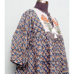 Exportateurs de robes d'été bohèmes maxi en coton 100% imprimé numérique floral, écologiques, coupe trapèze, pour femmes - Product Image 4
