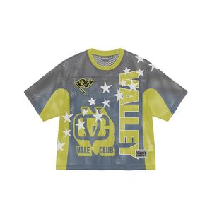 เสื้อฟุตบอลอเมริกันฤดูใบไม้ร่วงแบบใหม่สำหรับผู้ชาย ระบายอากาศได้ดี แห้งเร็ว คอวี แขนสั้น ไซส์ใหญ่ ปรับแต่งได้ - Product Image 3