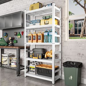 Scaffale di Stoccaggio Regolabile in Altezza da 71 Pollici, Unità a Cinque Ripiani per Garage con Capacità di 2000 Libbre, Pannelli Resistenti ai Graffi e all'Usura - Product Image 1
