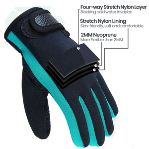 Guantes de Buceo de Neopreno Flexibles con Correa Ajustable para la Muñeca, Impermeables, para Buceo, Snorkel, Natación, Remo y Surf - Product Image 3