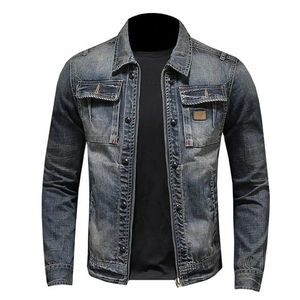 Wholesale <b>Denim</b> <b>Jacket</b> for Men's High Quality Oversized Fashion Casual Wear Breathable Men <b>Denim</b> Jeans <b>Jackets</b> in Low MOQ - Product Image 1