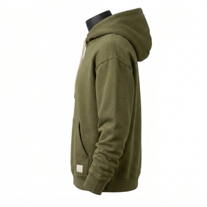 Sweat à capuche oversize 100 % coton jersey brodé, respirant, anti-rétrécissement, écologique, épais, hiver, séchage rapide - Product Image 5