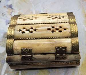 Caja Decorativa Hecha a Mano con Incrustaciones de Hueso, Caja de Almacenamiento de Joyas, Caja de Regalo, Artesanía Vintage de Hueso Tallado, Caja de Almacenamiento Decorativa para el Hogar - Product Image 5