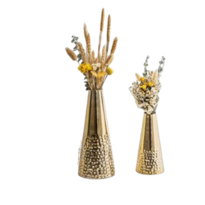 Jarrón de Diseño Innovador, Jarrón de Flores de Aluminio y Metal con Acabado Dorado para Decoración de Hogar, Hotel y Bodas, Jarrón de Piso de Latón - Product Image 4