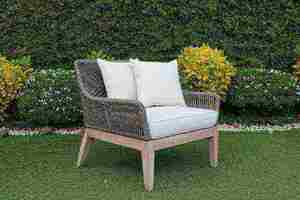 Contemporary <b>Outdoor</b> <b>Rattan</b> <b>Sofa</b> Set with UV-Resistant PE Woven Frame and High-Density Foam Cushions for Garden Use - Product Image 4