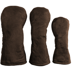 Solid Black Cloth <b>Golf</b> Headcovers Set of 3 Protective Covers for Drivers and Irons - Product Image 5