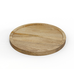 Bandeja Ovalada de Madera Maciza con Asas de Metal, Bandeja Decorativa Rústica para Servir Café o Desayuno en la Mesa - Product Image 5