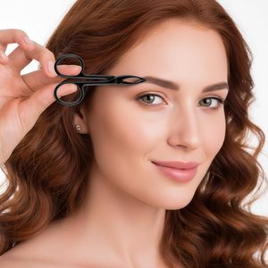 2 Piezas Pinzas de Acero Inoxidable con Mango de Tijera, Punta Fina, Reutilizables, Duraderas, Hechas a Mano, de Lujo, para Cejas y Depilación - Product Image 3