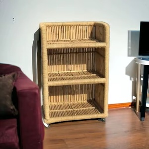 Children's Style Three-Layer Bamboo Storage Rack Rectangle Shape Standing Type Living Room Use Durable Eco-Friendly - Product Image 5